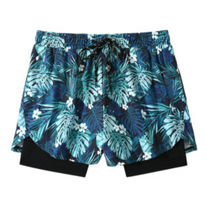 🌊Summer Specials🩳Men's Double-Layer Quick-Dry Swim Trunks