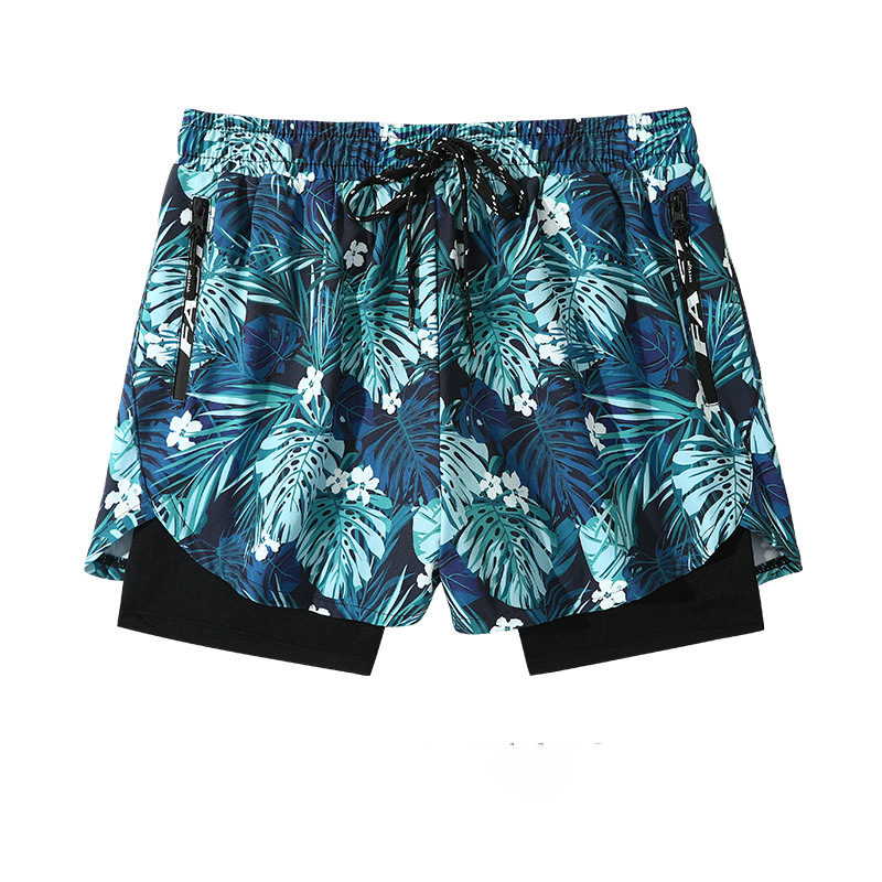 🌊Summer Specials🩳Men's Double-Layer Quick-Dry Swim Trunks