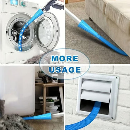 ⏰Limited Time Sales - save 49% OFF🧹 Tumble Dryer Vent Cleaner Kit – 2-Piece Lint Removal Brush & Vacuum Attachment 🌬️