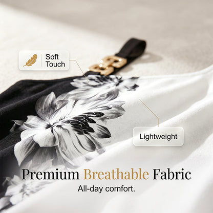 Women's One-Shoulder Asymmetrical Floral Print Dress