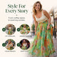 ⌛Limited-Time Offer-Women's Watercolor Floral Print Tulle Midi Skirt