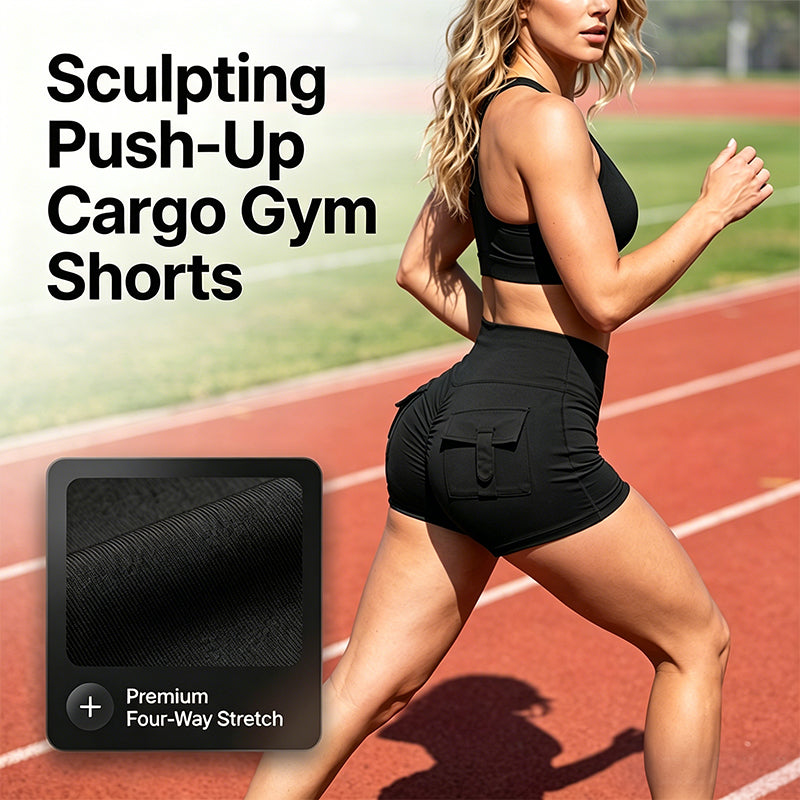 Women Scrunch Butt Athletic Shorts Gym Yoga Cargo Pants