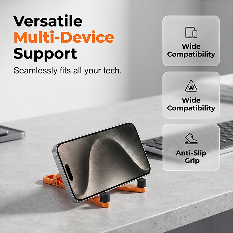 Mini Aluminum Phone Stand Keychain Foldable Desktop Holder