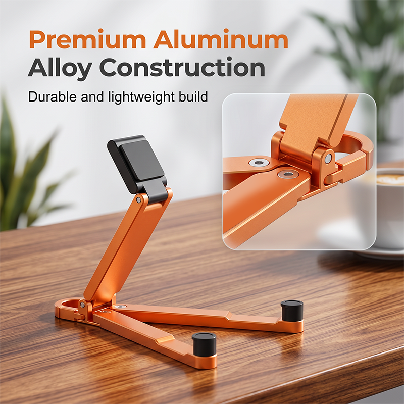 Mini Aluminum Phone Stand Keychain Foldable Desktop Holder