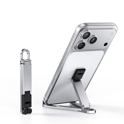 Mini Aluminum Phone Stand Keychain Foldable Desktop Holder
