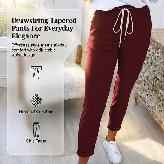 Women's Casual Drawstring Tapered Pants