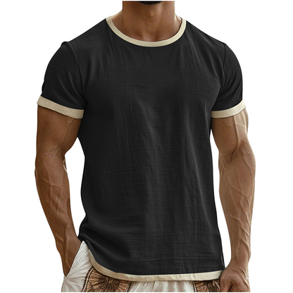 Men's Contrast Trim Crew Neck Tee