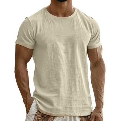 Men's Contrast Trim Crew Neck Tee