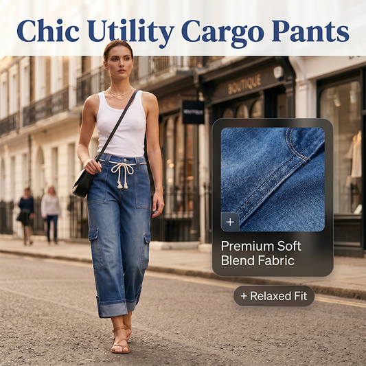 Women's Casual Wide Leg Cargo Pants