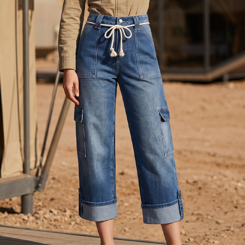 Women's Casual Wide Leg Cargo Pants