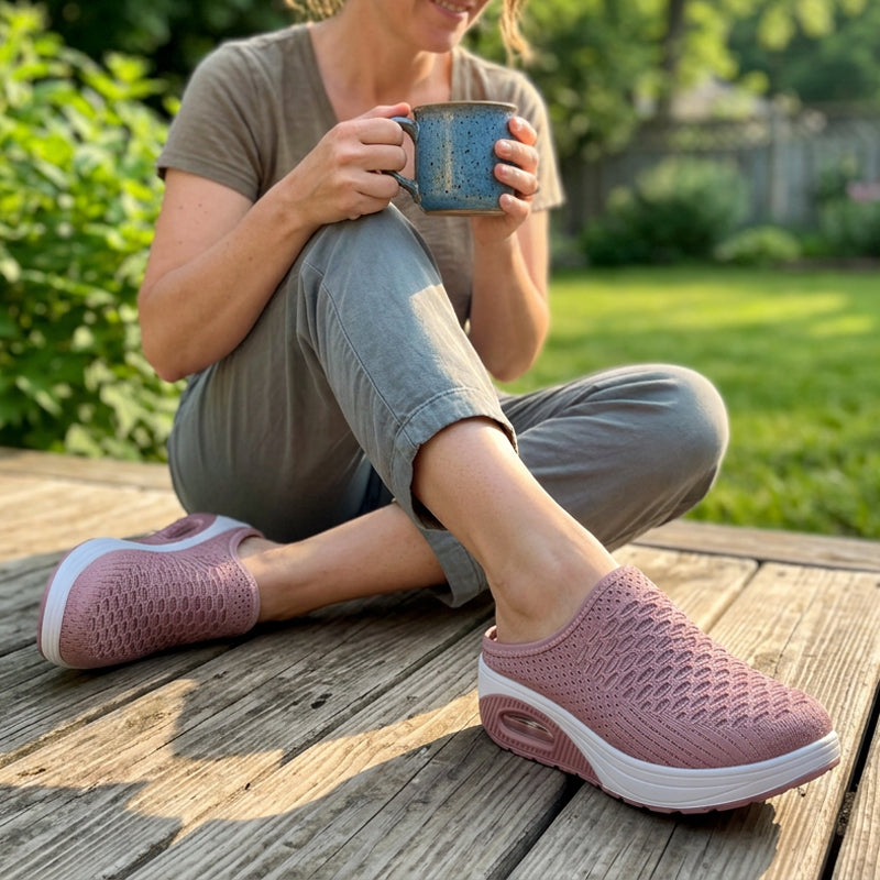 ⌛Limited-Time Offer-Women's Breathable Mesh Platform Slippers