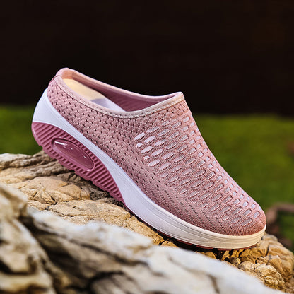 ⌛Limited-Time Offer-Women's Breathable Mesh Platform Slippers