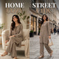 Women Two Piece Outfits Long Sleeve Tunic and Wide Leg Pants Set