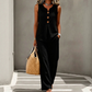 🌿Women's Sleeveless Button Top and Loose Pants Set