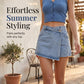 Women Summer High-waist Denim Skort