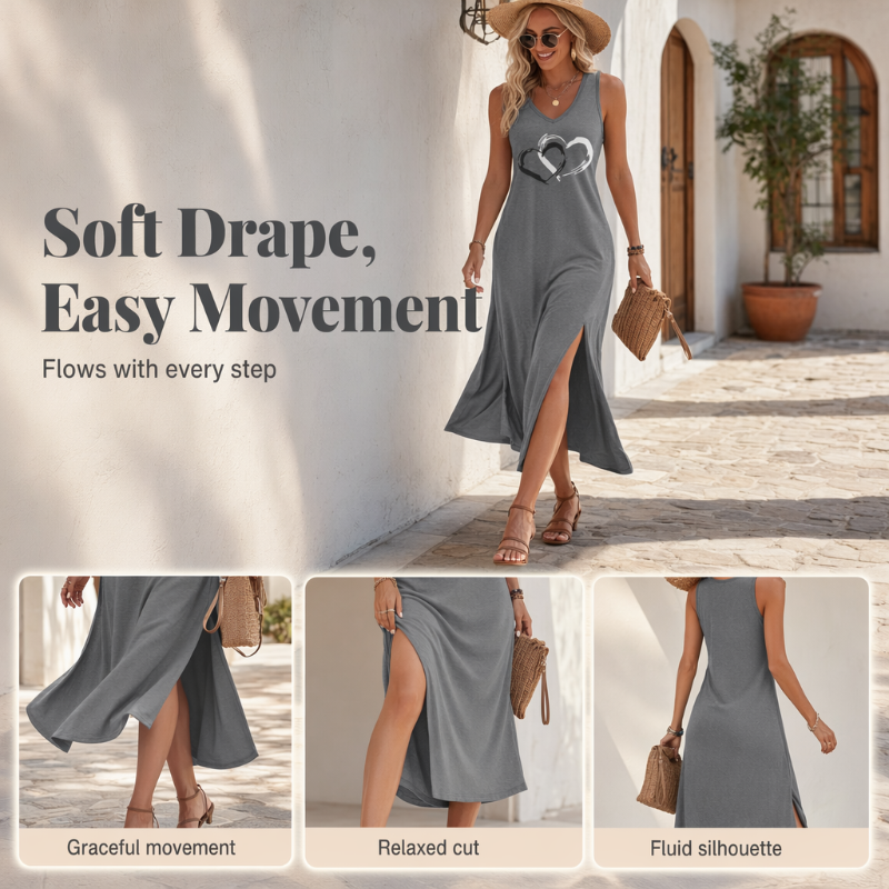 ⌛Limited-Time Offer-Women Sleeveless Loose Tank Dress