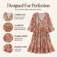 Women's Bohemian Floral Print V-Neck Loose Dress
