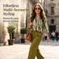 🔥New Arrivals & Special Offers-Women Tie Dye V Neck Blouse Roll Up Sleeve Matching Pants Set