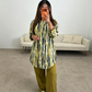 🔥New Arrivals & Special Offers-Women Tie Dye V Neck Blouse Roll Up Sleeve Matching Pants Set