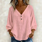 Women's Casual V-Neck 3/4 Sleeve Top