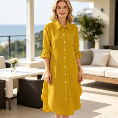 🎉 50% OFF! 👚 Viral Asymmetric Button-Up – Fluid Ease, Layering Perfection ✨