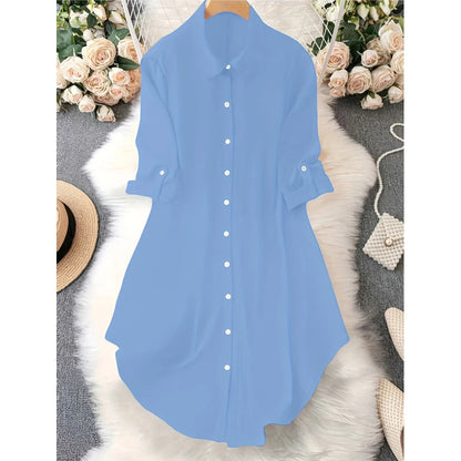 🎉 50% OFF! 👚 Viral Asymmetric Button-Up – Fluid Ease, Layering Perfection ✨