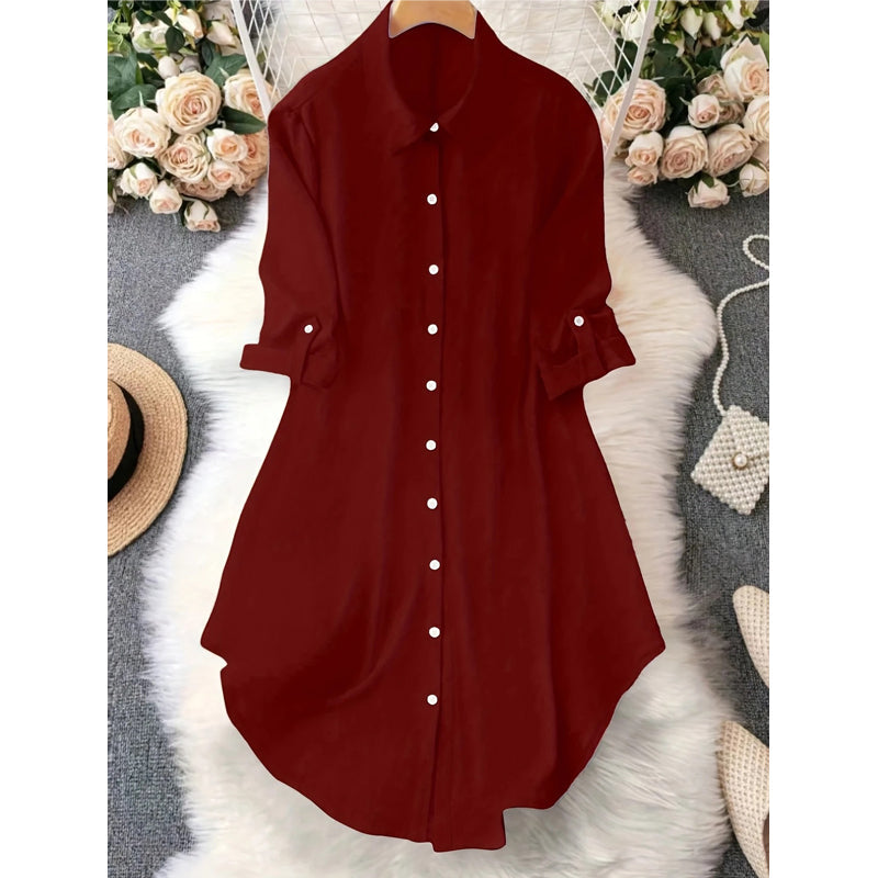 🎉 50% OFF! 👚 Viral Asymmetric Button-Up – Fluid Ease, Layering Perfection ✨