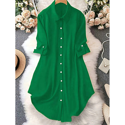 🎉 50% OFF! 👚 Viral Asymmetric Button-Up – Fluid Ease, Layering Perfection ✨