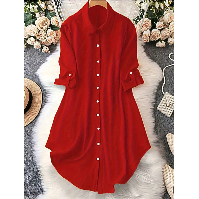 🎉 50% OFF! 👚 Viral Asymmetric Button-Up – Fluid Ease, Layering Perfection ✨