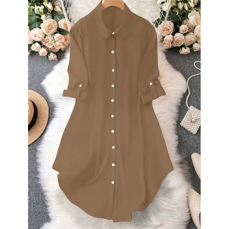 🎉 50% OFF! 👚 Viral Asymmetric Button-Up – Fluid Ease, Layering Perfection ✨