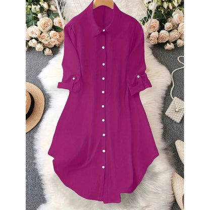🎉 50% OFF! 👚 Viral Asymmetric Button-Up – Fluid Ease, Layering Perfection ✨
