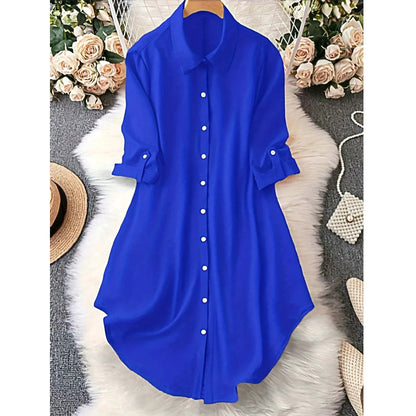🎉 50% OFF! 👚 Viral Asymmetric Button-Up – Fluid Ease, Layering Perfection ✨