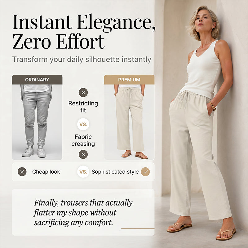 Women's Casual Wide-Leg Drawstring Pants