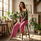 Women's Casual Wide-Leg Drawstring Pants