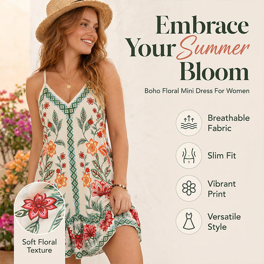 ⌛Limited-Time Offer-Women's Floral Print Sleeveless Slip Dress