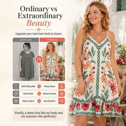 ⌛Limited-Time Offer-Women's Floral Print Sleeveless Slip Dress