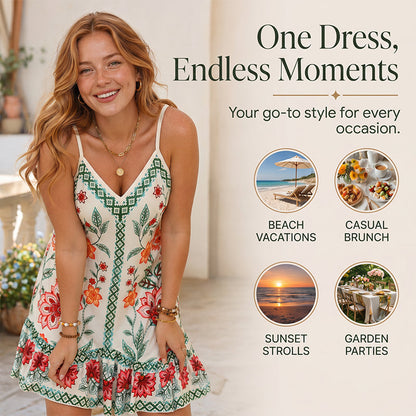 ⌛Limited-Time Offer-Women's Floral Print Sleeveless Slip Dress