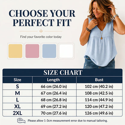 Women's Summer Sleeveless V-Neck Top