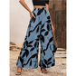 Women's Printed High-Waisted Wide-Leg Pants