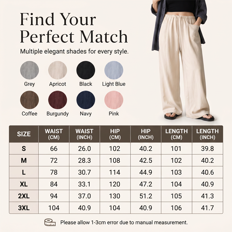 Women's High-Waisted Wide-Leg Drawstring Pants