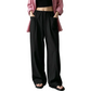 Women's High-Waisted Wide-Leg Drawstring Pants
