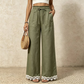 🌿Women's Wide Leg Linen Pants with Lace Hem