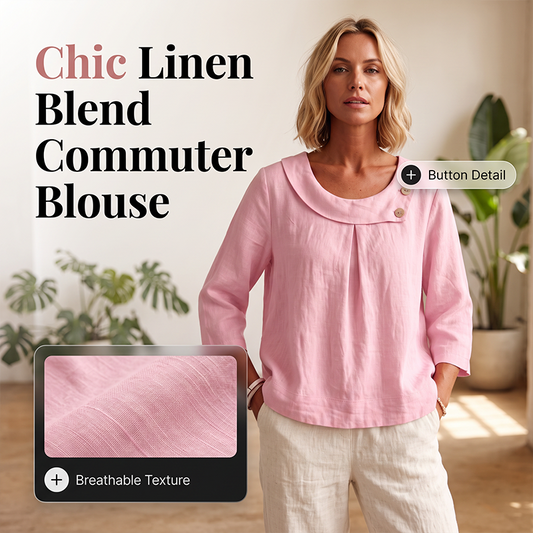 🌿Women's Casual Loose Fit Decorative Button Top