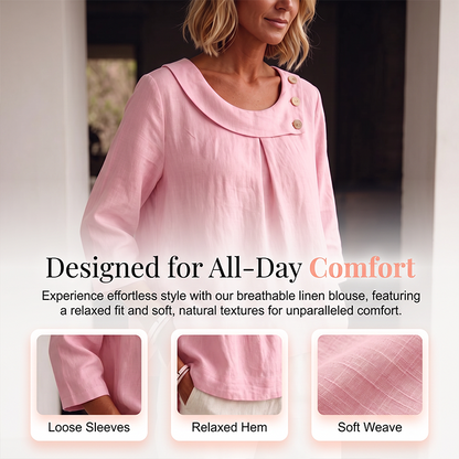 🌿Women's Casual Loose Fit Decorative Button Top