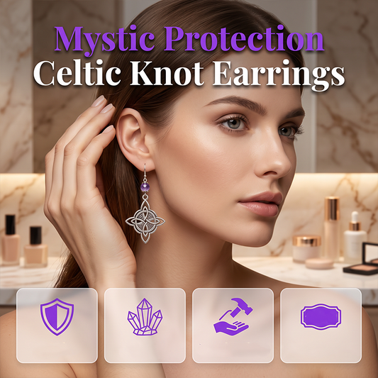 Vintage Celtic Knot Drop Earrings