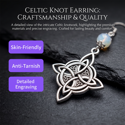 Vintage Celtic Knot Drop Earrings