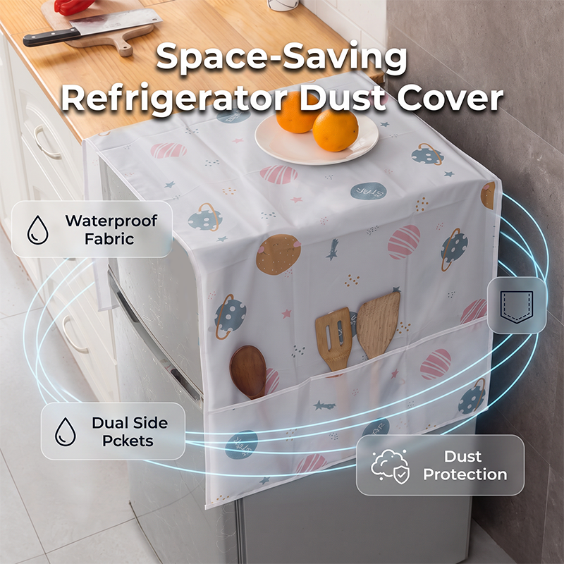 🧊 BUY 1 GET 1 FREE! 🛡️ Refrigerator Top Dust Cover – Dust-proof, wipe-clean & universal fit – Keeps your fridge top spotless & protected ✨
