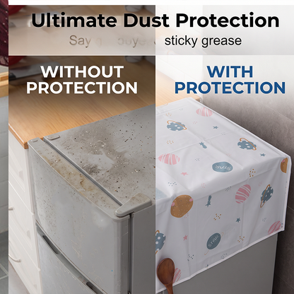 🧊 BUY 1 GET 1 FREE! 🛡️ Refrigerator Top Dust Cover – Dust-proof, wipe-clean & universal fit – Keeps your fridge top spotless & protected ✨