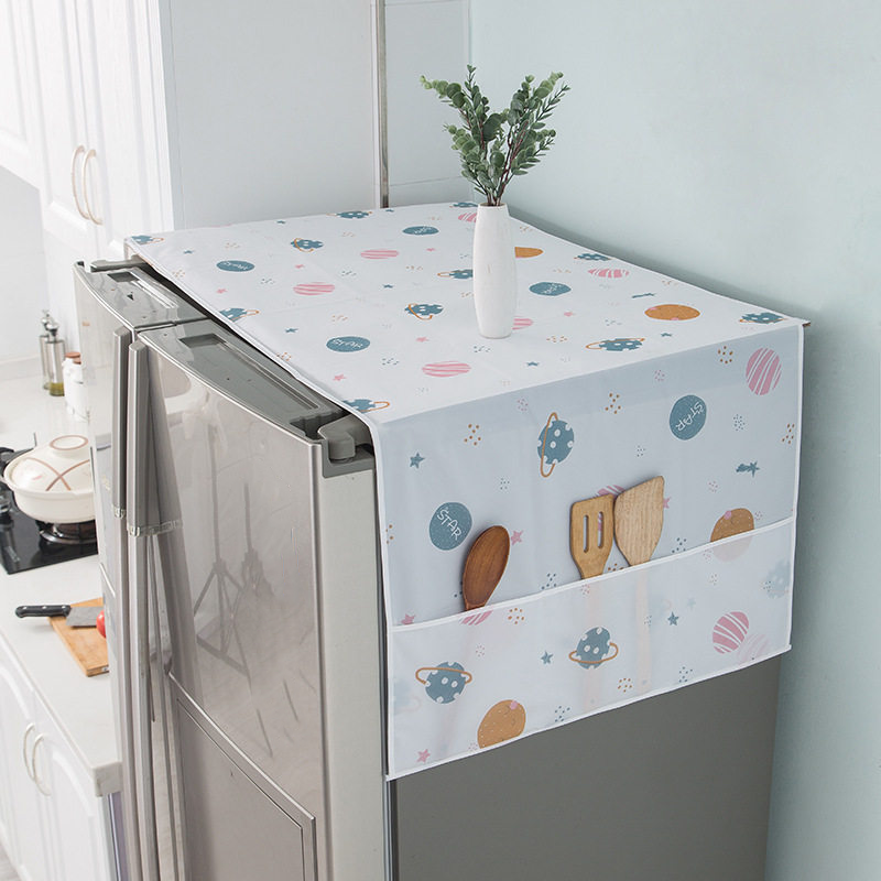🧊 BUY 1 GET 1 FREE! 🛡️ Refrigerator Top Dust Cover – Dust-proof, wipe-clean & universal fit – Keeps your fridge top spotless & protected ✨