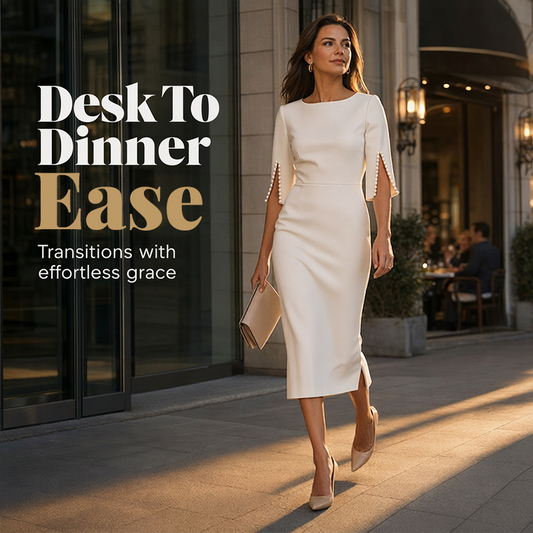 Women's Slim-Fit Crew-Neck Dress